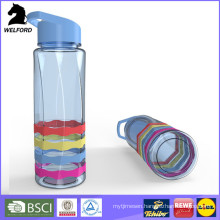 Plastic Sports Water Bottle with Straw